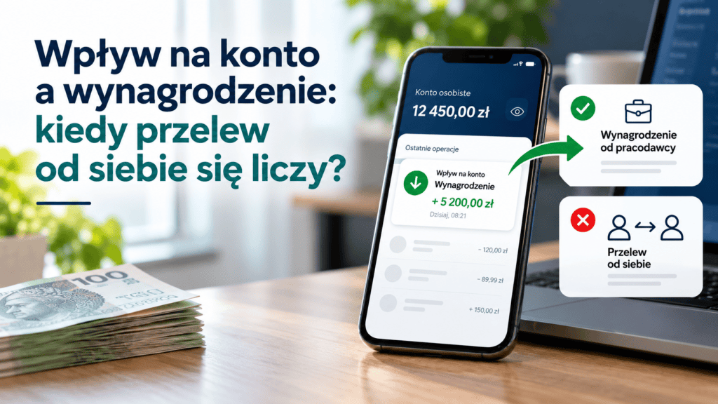 Wpływ na konto a wynagrodzenie